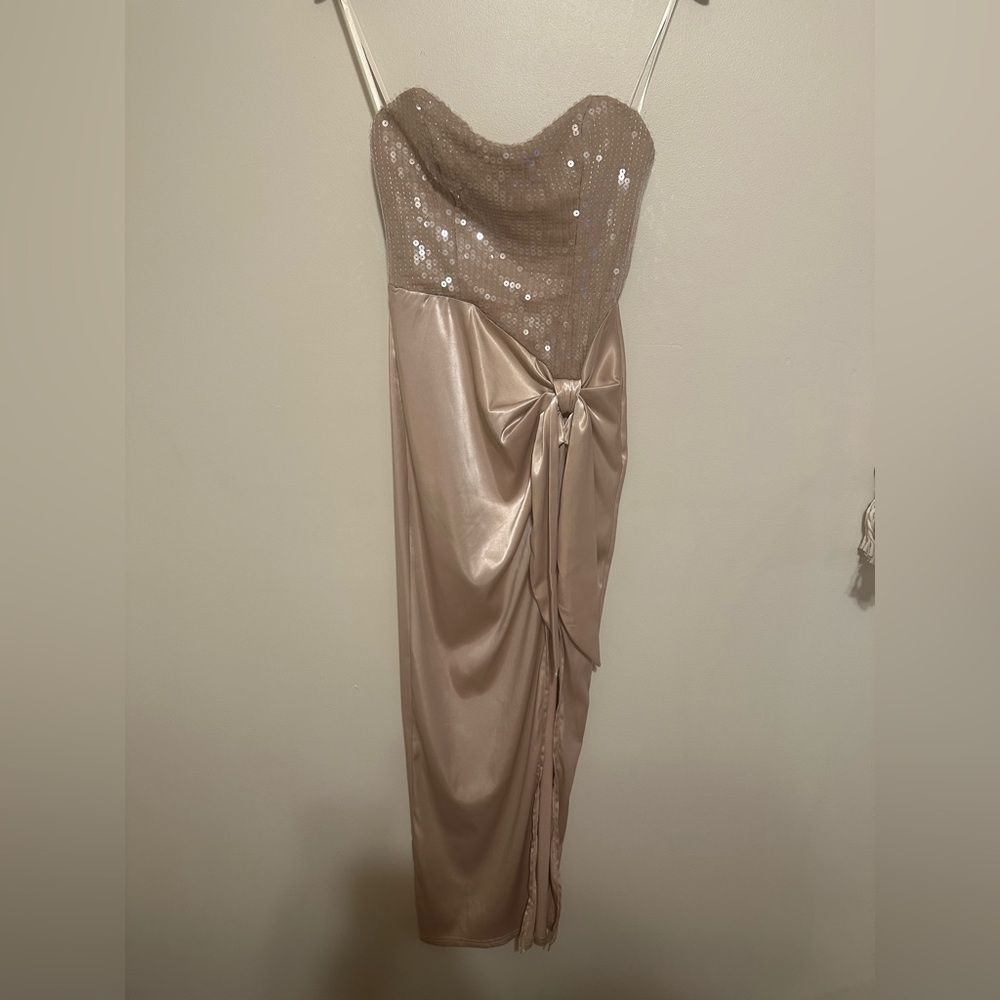 Strapless Sequin Formal Dress